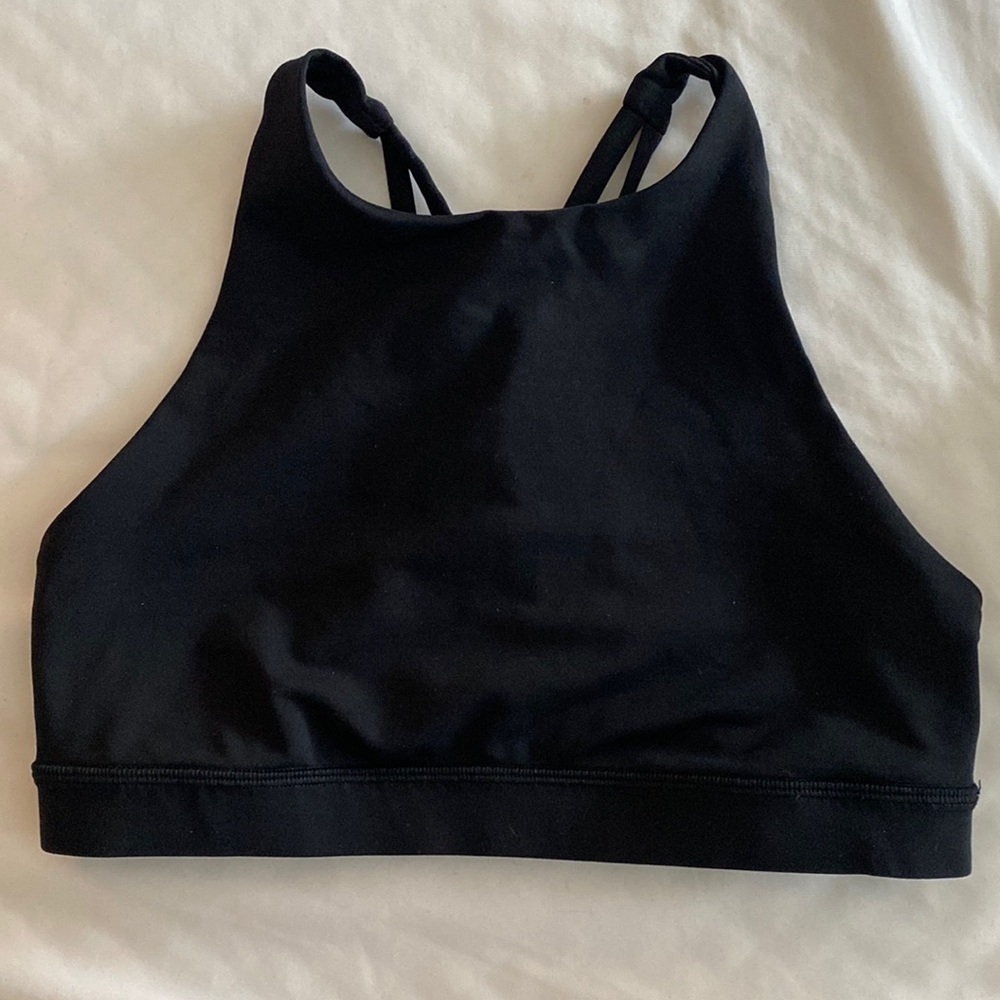 Lululemon Black High Neck Energy Bra Size 8